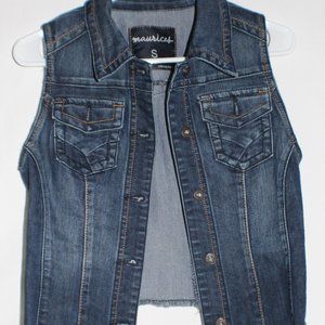 Maurices Sleeveless Denim Jacket